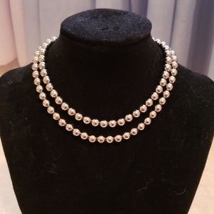Vintage double strand bead choker